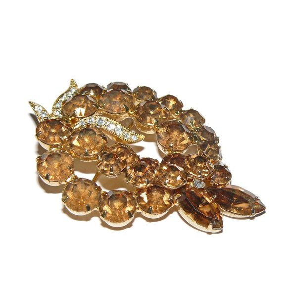 Eisenberg Ice Large Rhinestone Brooch - Picture 3 of 5